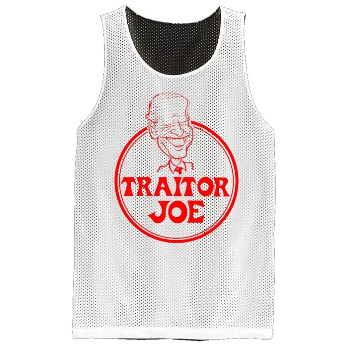 Funny Joe Biden Traitor Joe Design Mesh Reversible Basketball Jersey Tank