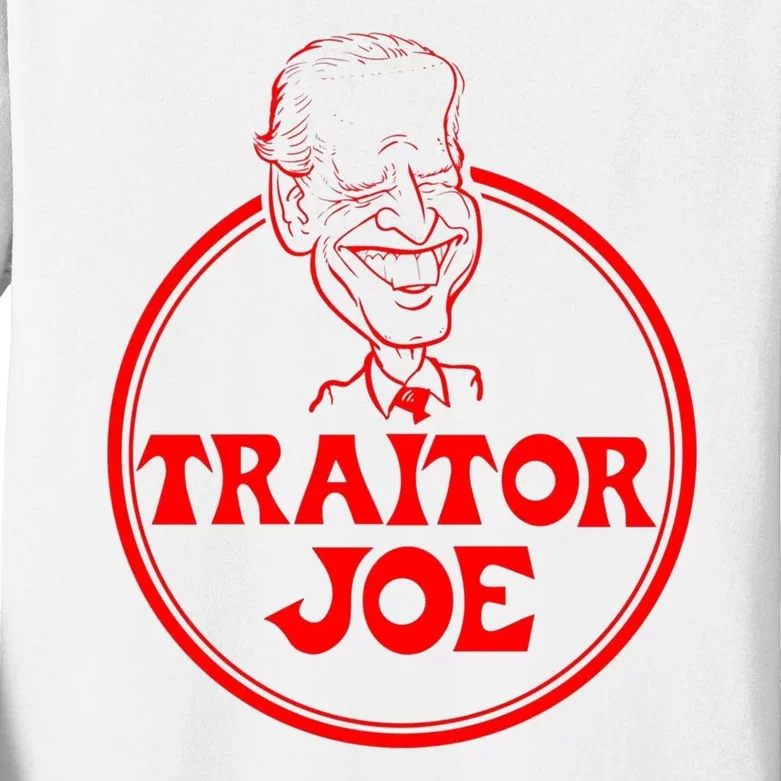 Funny Joe Biden Traitor Joe Design Kids Long Sleeve Shirt