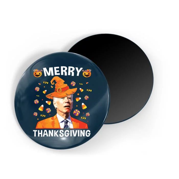 Funny Joe Biden Happy Halloween Merry Thanksgiving Magnet