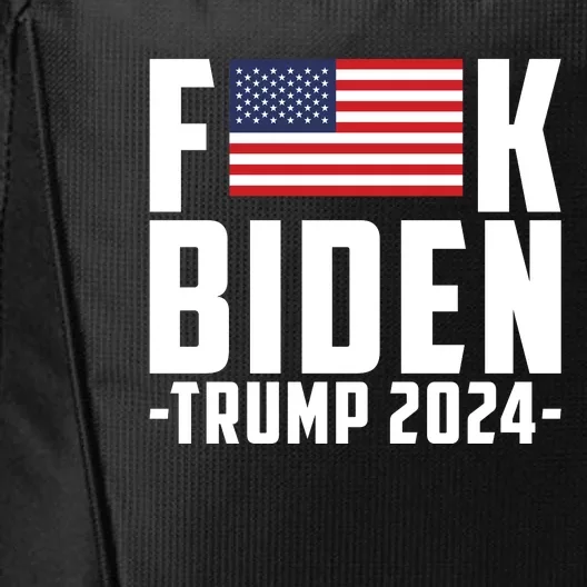 Fuck Joe Biden Donald Trump 2024 Election American Flag City Backpack