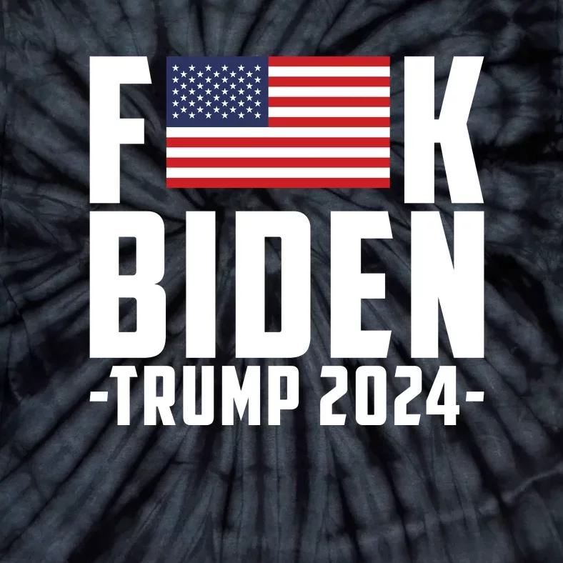 Fuck Joe Biden Donald Trump 2024 Election American Flag Tie-Dye T-Shirt