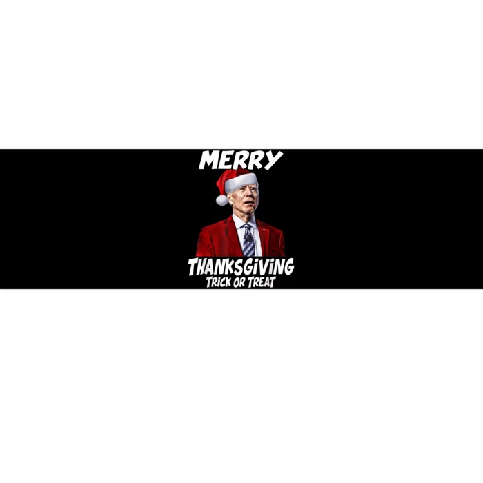 Funny Joe Biden Merry Thanksgiving Trick Or Treat Bumper Sticker