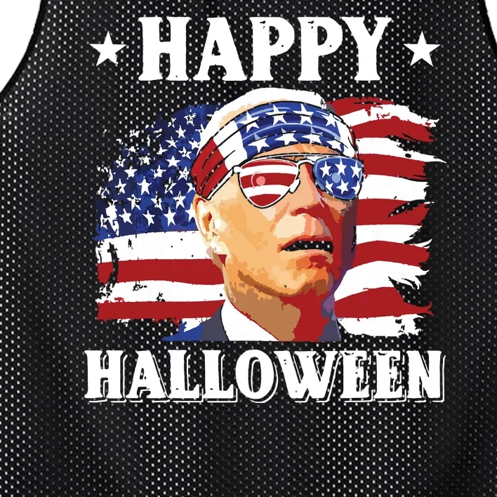 Funny Joe Biden 4th Of July Happy Halloween Mesh Reversible Basketball Jersey Tank