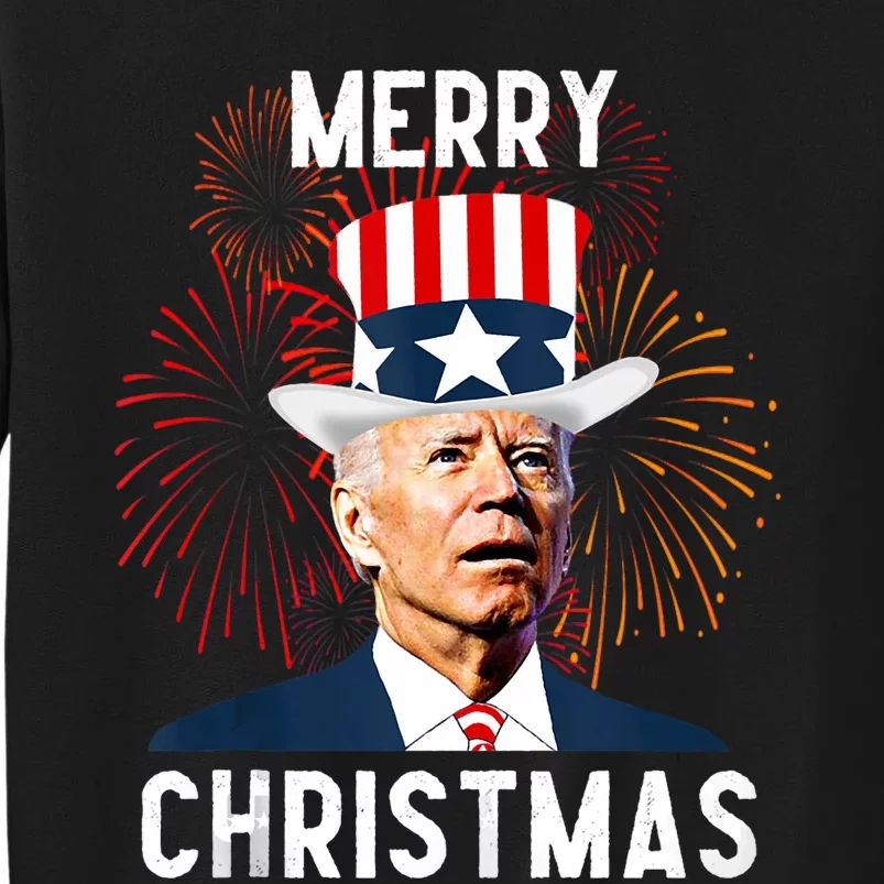 Funny Joe Biden Merry Christmas For Fourth Of July Tank Top Sweatshirt