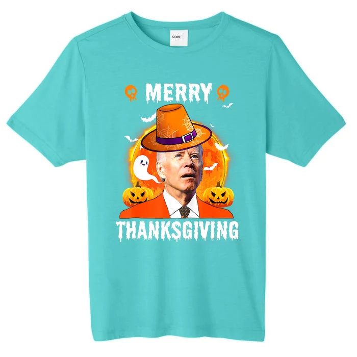 Funny Joe Biden Confused Merry Thanksgiving For Halloween ChromaSoft Performance T-Shirt