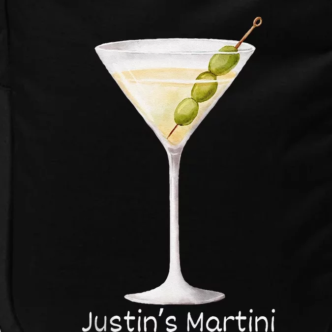 Funny Justin’S Big Martini Drinking Humor Party Impact Tech Backpack