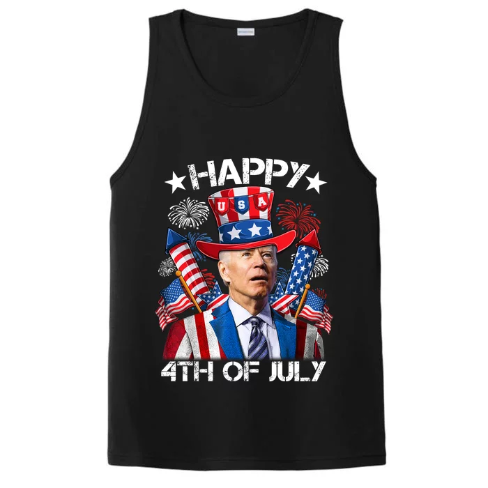 Funny Joe Biden Happy 4th Of July Firework Independence Day Performance Tank