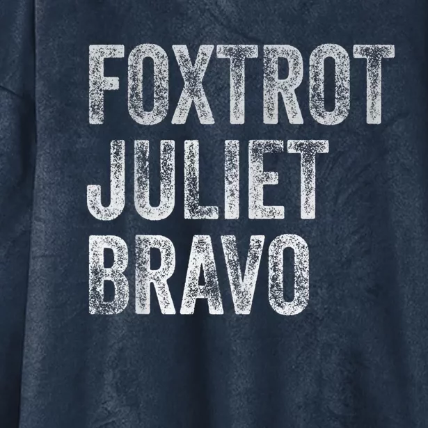 Foxtrot Juliet Bravo Hooded Wearable Blanket