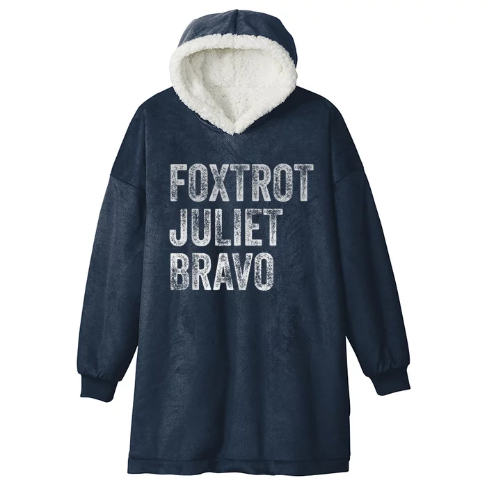 Foxtrot Juliet Bravo Hooded Wearable Blanket