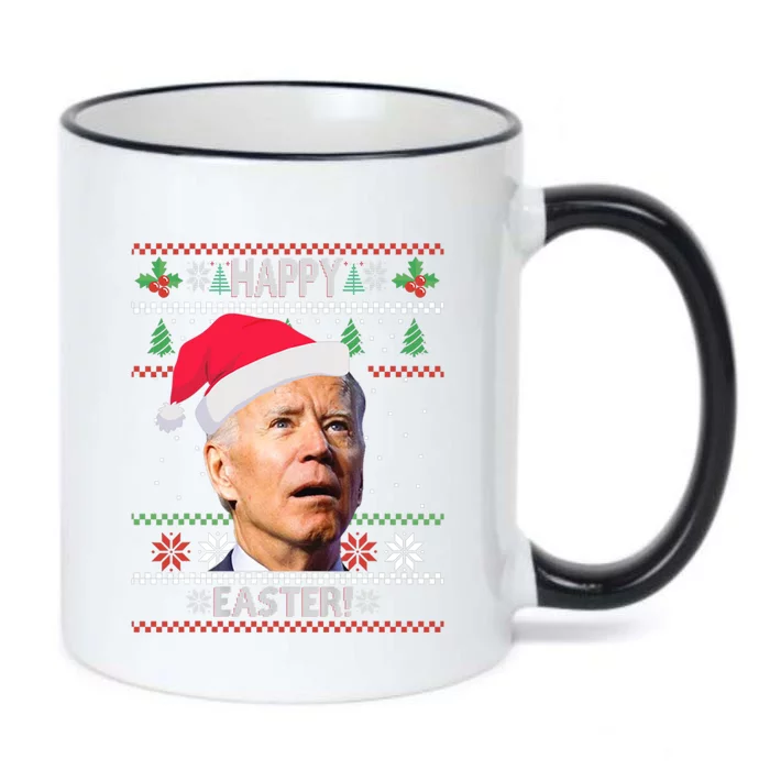 Funny Joe Biden Happy Easter Ugly Christmas Black Color Changing Mug