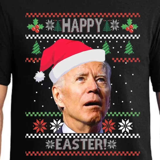 Funny Joe Biden Happy Easter Ugly Christmas Pajama Set