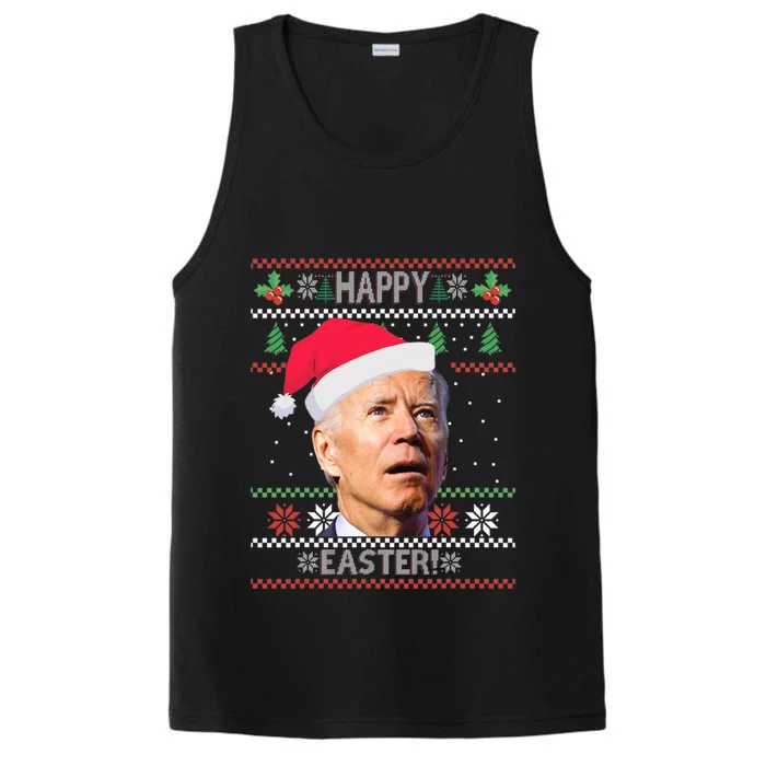 Funny Joe Biden Happy Easter Ugly Christmas Performance Tank