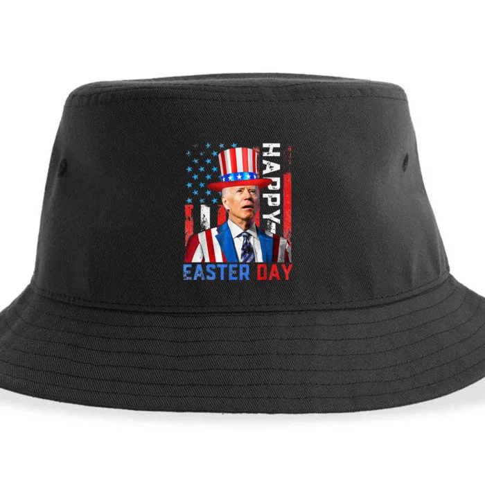 Funny Joe Biden Dazed Happy Easter Day America Flag Sustainable Bucket Hat