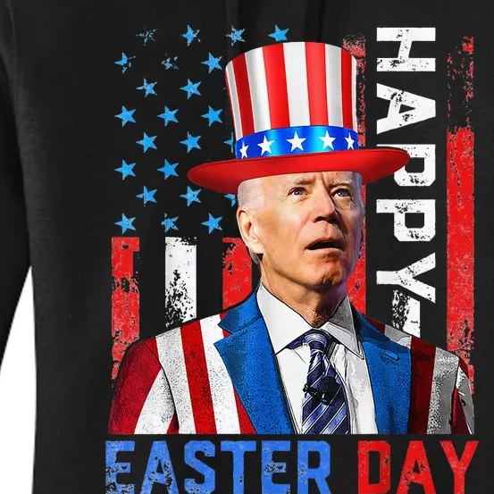 Funny Joe Biden Dazed Happy Easter Day America Flag Women's Pullover Hoodie