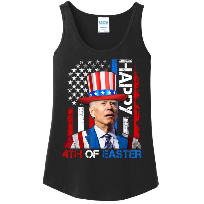 Funny Joe Biden 4th Of July Happy 4th Of Easter Firework Ladies Essential Tank