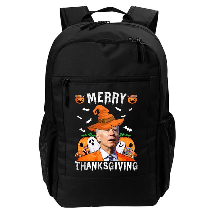 Funny Joe Biden Happy Halloween Shirt Merry Thanksgiving Daily Commute Backpack