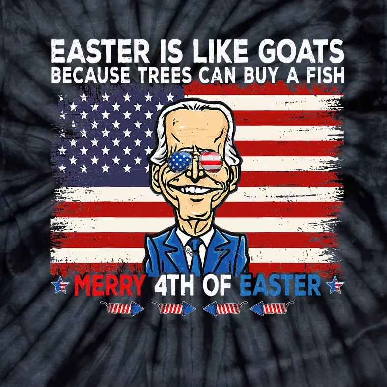 Funny Joe Biden Merry Of Easter Design Tie-Dye T-Shirt