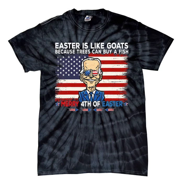 Funny Joe Biden Merry Of Easter Design Tie-Dye T-Shirt