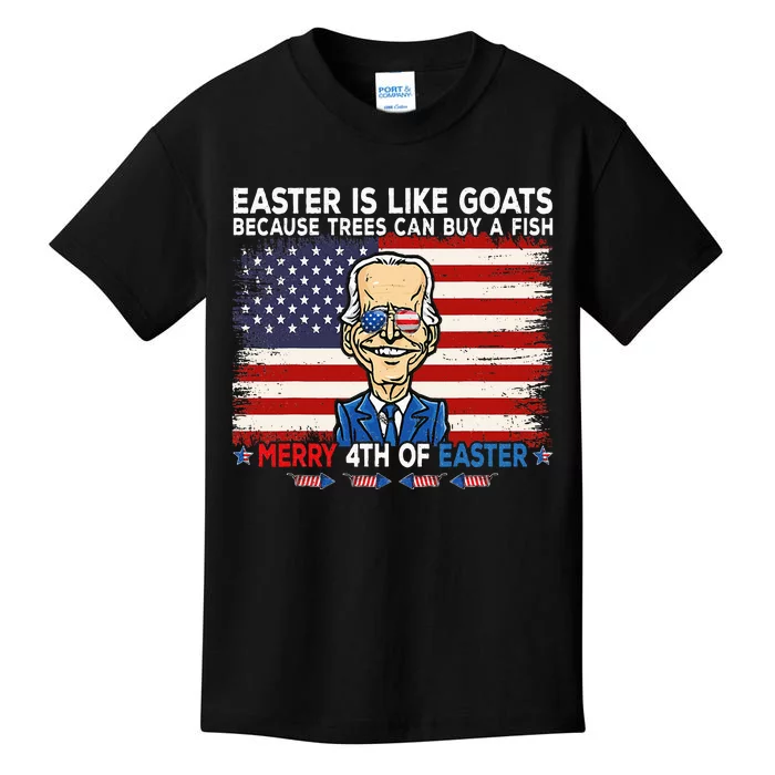 Funny Joe Biden Merry Of Easter Design Kids T-Shirt