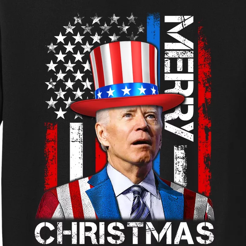 Funny Joe Biden 4th Of July Merry Christmas American Flag Sweatshirt