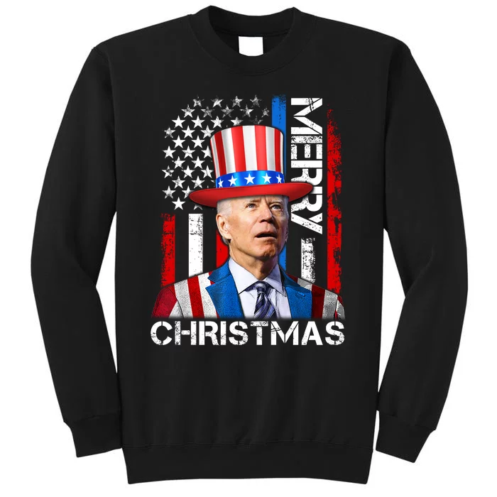 Funny Joe Biden 4th Of July Merry Christmas American Flag Sweatshirt