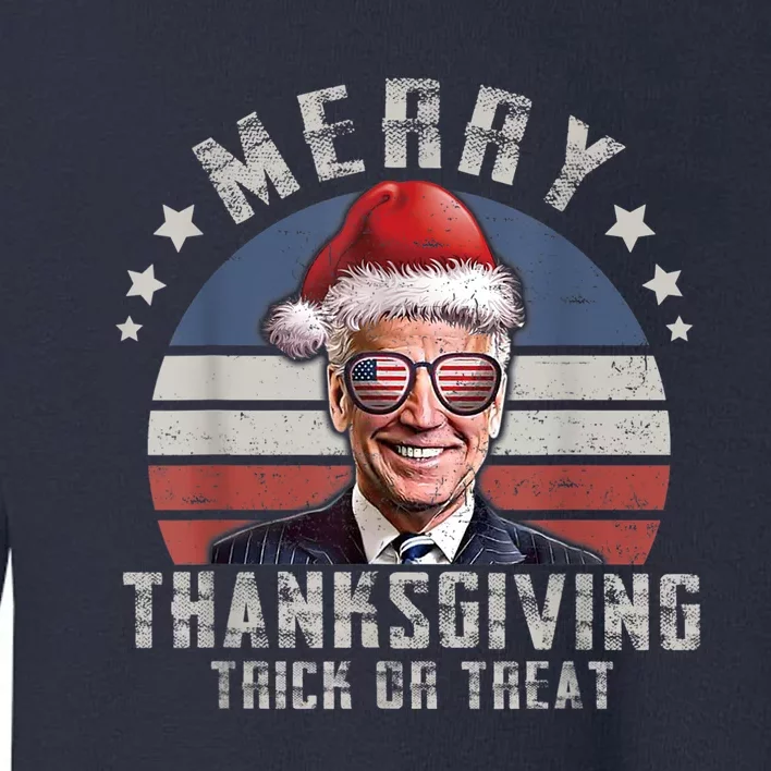 Funny Joe Biden Merry Thanksgiving Trick Or Treat Toddler Sweatshirt