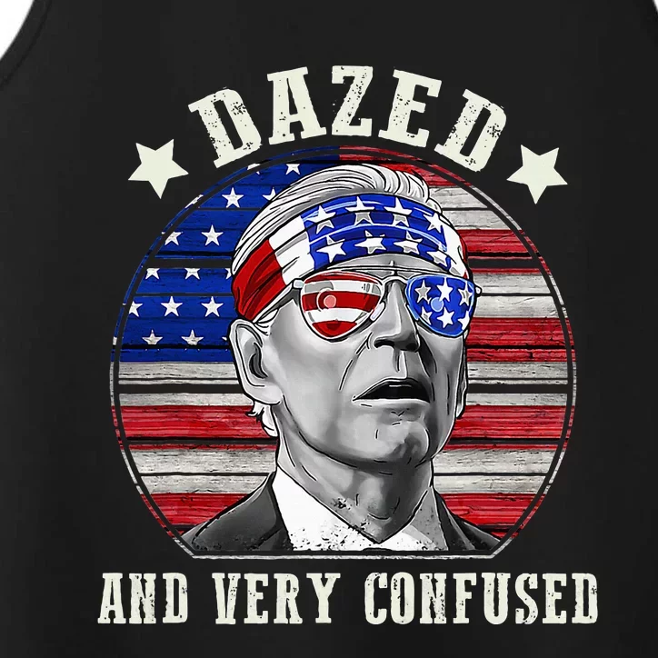 Funny Joe Biden Dazed And Very Confused 4th Of July 2024 Performance Tank