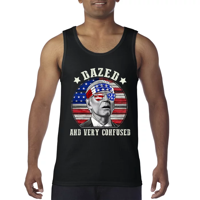 Funny Joe Biden Dazed And Very Confused 4th Of July 2024 Tank Top