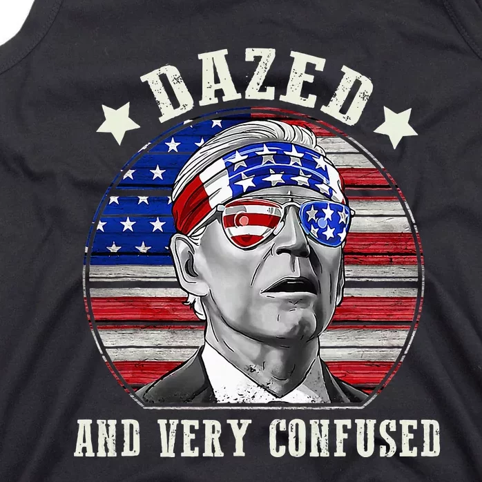 Funny Joe Biden Dazed And Very Confused 4th Of July 2024 Tank Top