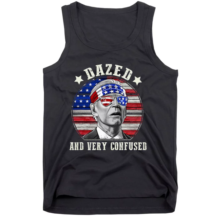 Funny Joe Biden Dazed And Very Confused 4th Of July 2024 Tank Top