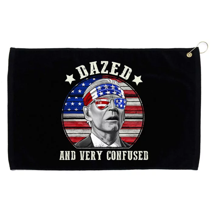 Funny Joe Biden Dazed And Very Confused 4th Of July 2024 Grommeted Golf Towel