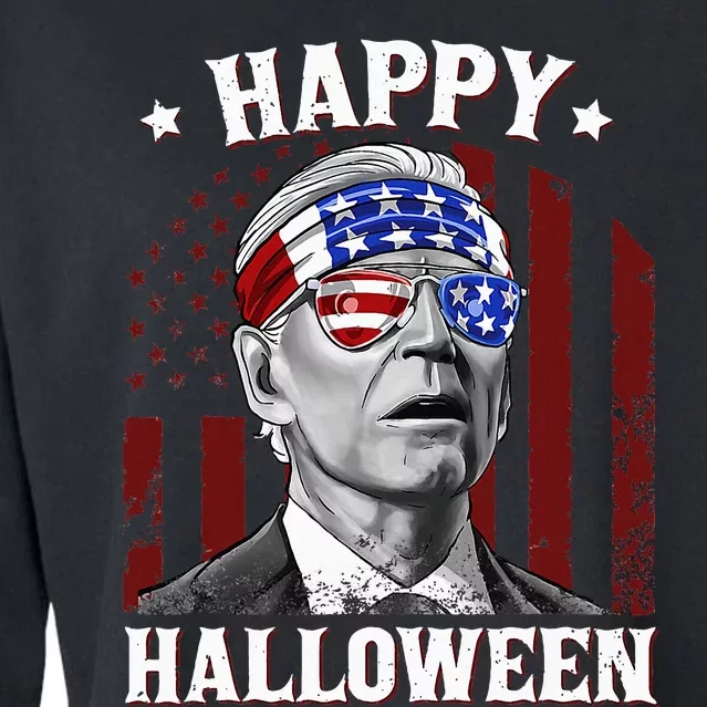 Funny Joe Biden Happy Halloween Confused 4th Of July 2024 Cropped Pullover Crew