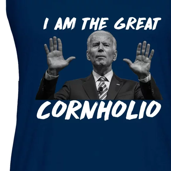 Funny Joe Biden I Am The Great Cornholio Ladies Essential Flowy Tank