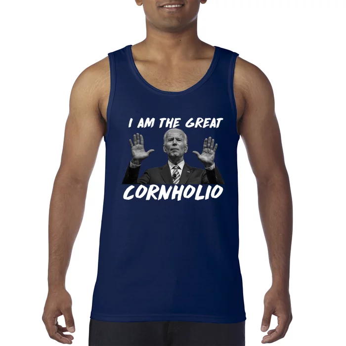 Funny Joe Biden I Am The Great Cornholio Tank Top