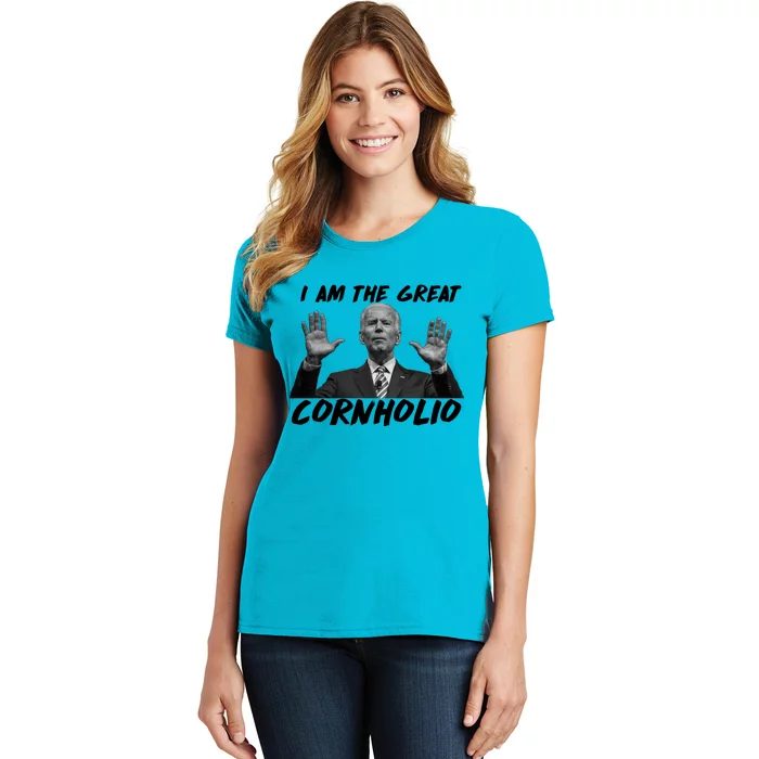 Funny Joe Biden I Am The Great Cornholio Women's T-Shirt