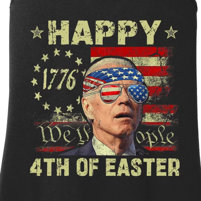 Fun Joe Biden 4th Of July Happy 4th Of Easter Us Flag Ladies Essential Tank