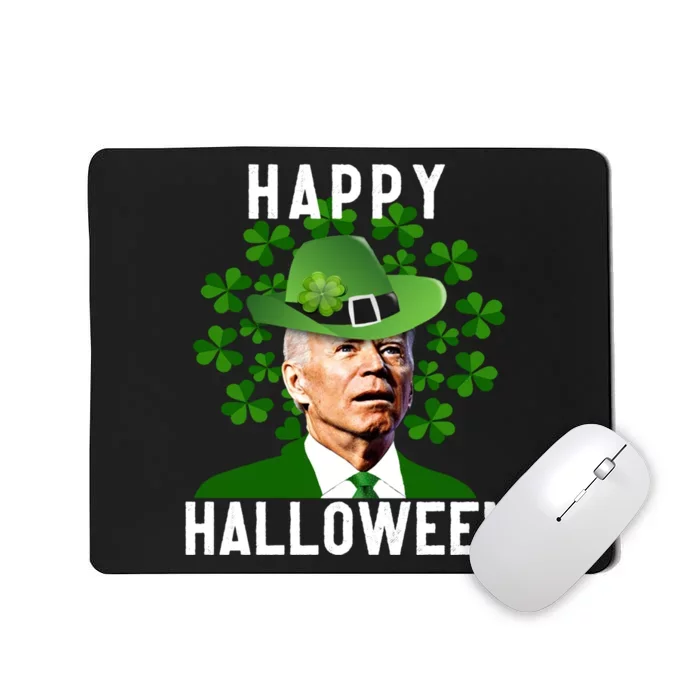 Funny Joe Biden St Patricks Day Confused Halloween Biden Mousepad