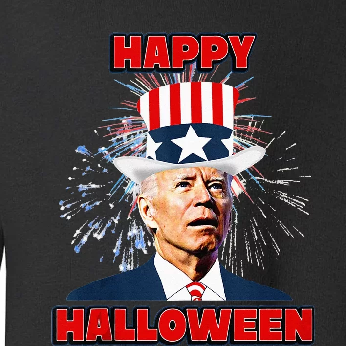 Funny Joe Biden Happy Halloween For Fourth Of July Toddler Sweatshirt