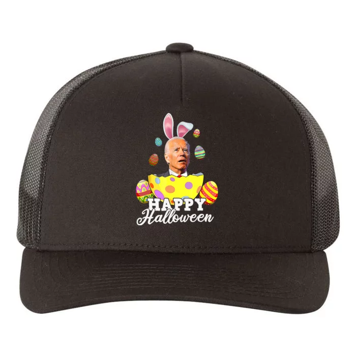 Funny Joe Biden Happy Halloween Confused Easter Biden Bunny Yupoong Adult 5-Panel Trucker Hat