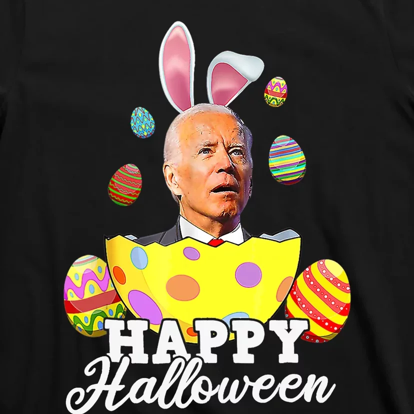 Funny Joe Biden Happy Halloween Confused Easter Biden Bunny T-Shirt