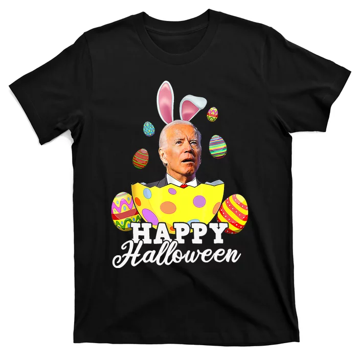 Funny Joe Biden Happy Halloween Confused Easter Biden Bunny T-Shirt