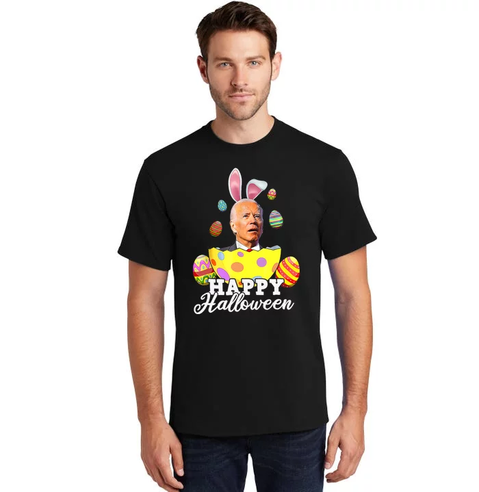 Funny Joe Biden Happy Halloween Confused Easter Biden Bunny Tall T-Shirt