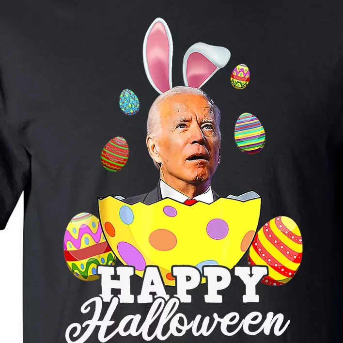 Funny Joe Biden Happy Halloween Confused Easter Biden Bunny Tall T-Shirt