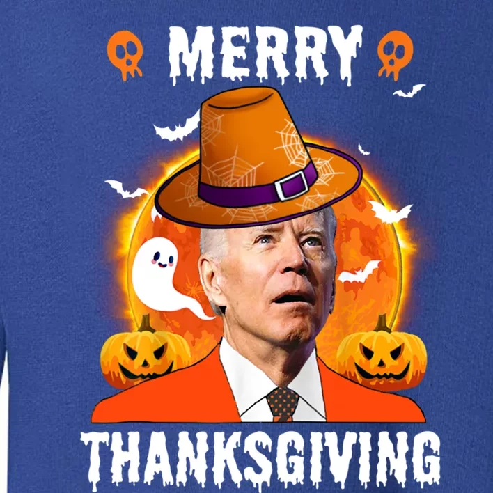 Funny Joe Biden Confused Merry Thanksgiving For Thanksgiving Gift Toddler Sweatshirt