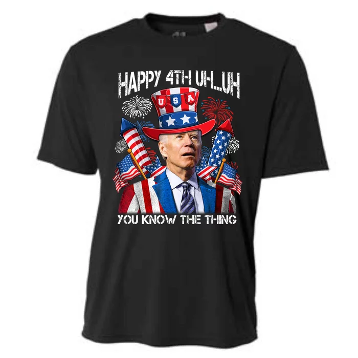 Funny Joe Biden 4th Of July Happy 4th Uh You Know The Thing Cooling Performance Crew T-Shirt