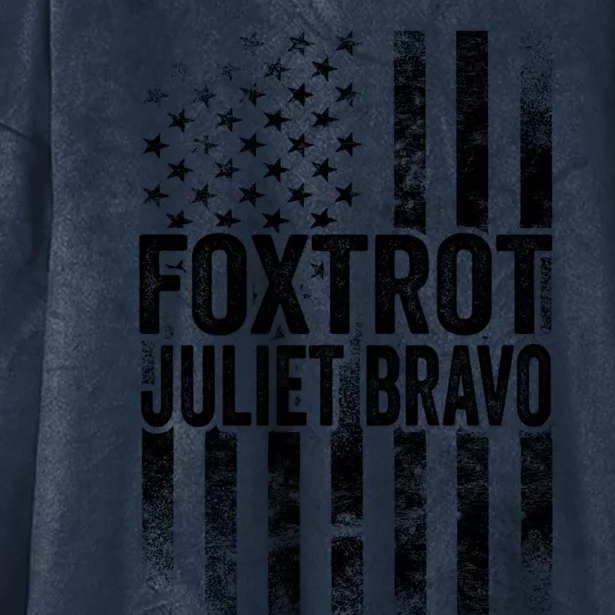 Foxtrot Juliet Bravo Lets Go Brandon Fjb Anti Biden Hooded Wearable Blanket