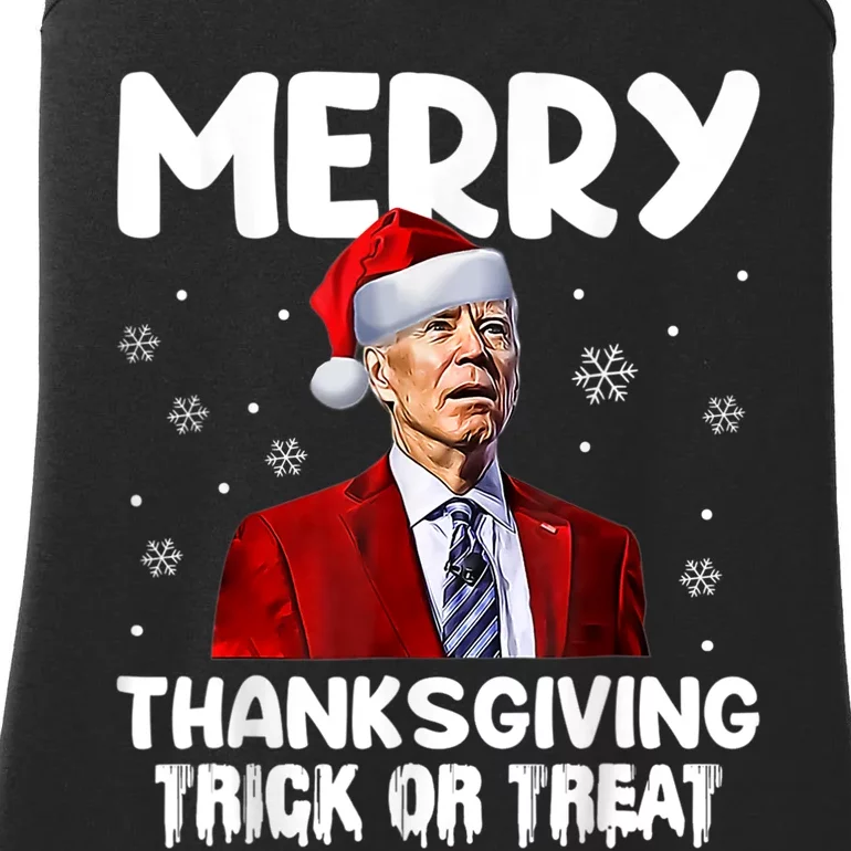 Funny Joe Biden Merry Thanksgiving Trick Or Treat Ladies Essential Tank