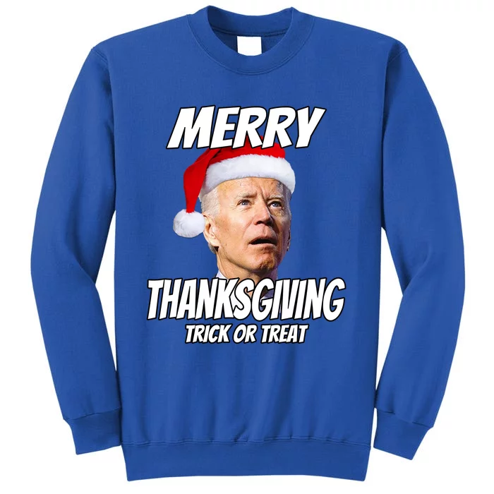 Funny Joe Biden Merry Thanksgiving Trick Or Treat Great Gift Sweatshirt