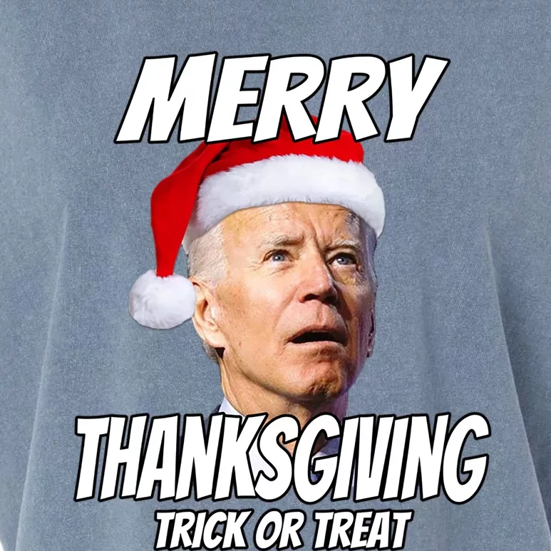 Funny Joe Biden Merry Thanksgiving Trick Or Treat Great Gift Garment-Dyed Women's Muscle Tee