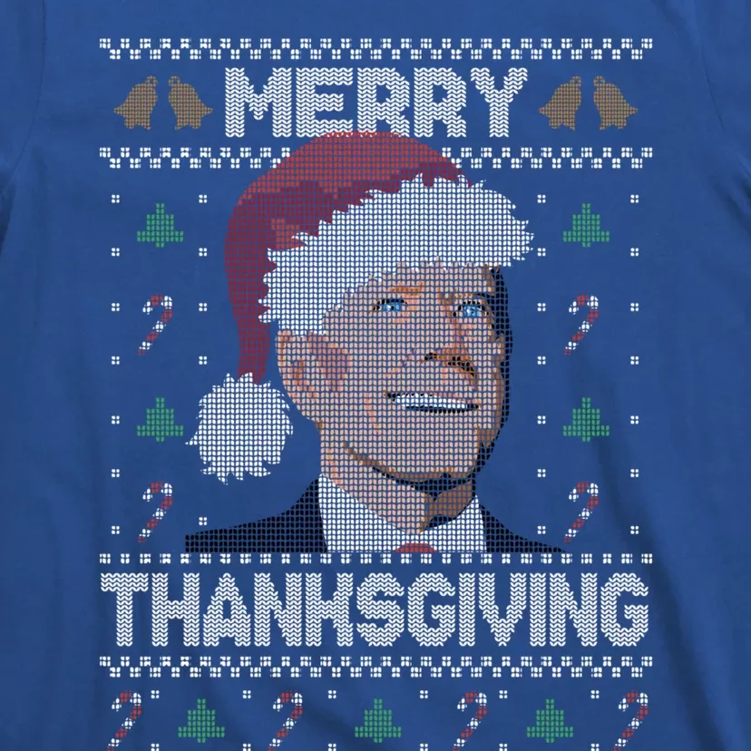 Funny Joe Biden Merry Thanksgiving Ugly Christmas Gift T-Shirt